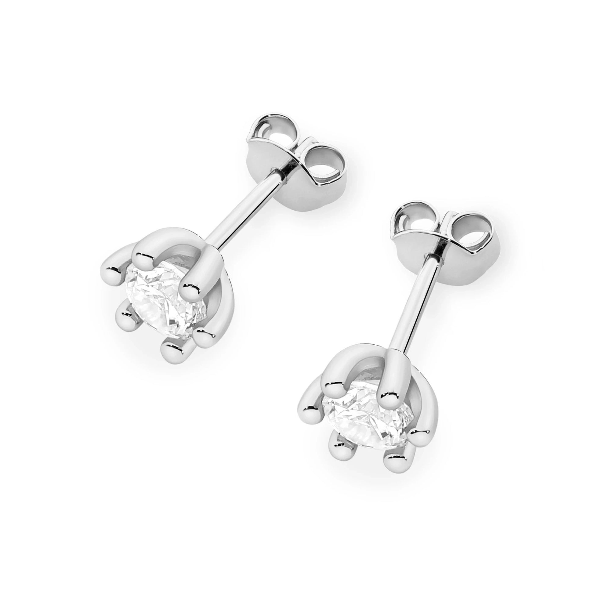 Boucles d’oreilles Soli d’Or avec diamants HPHT