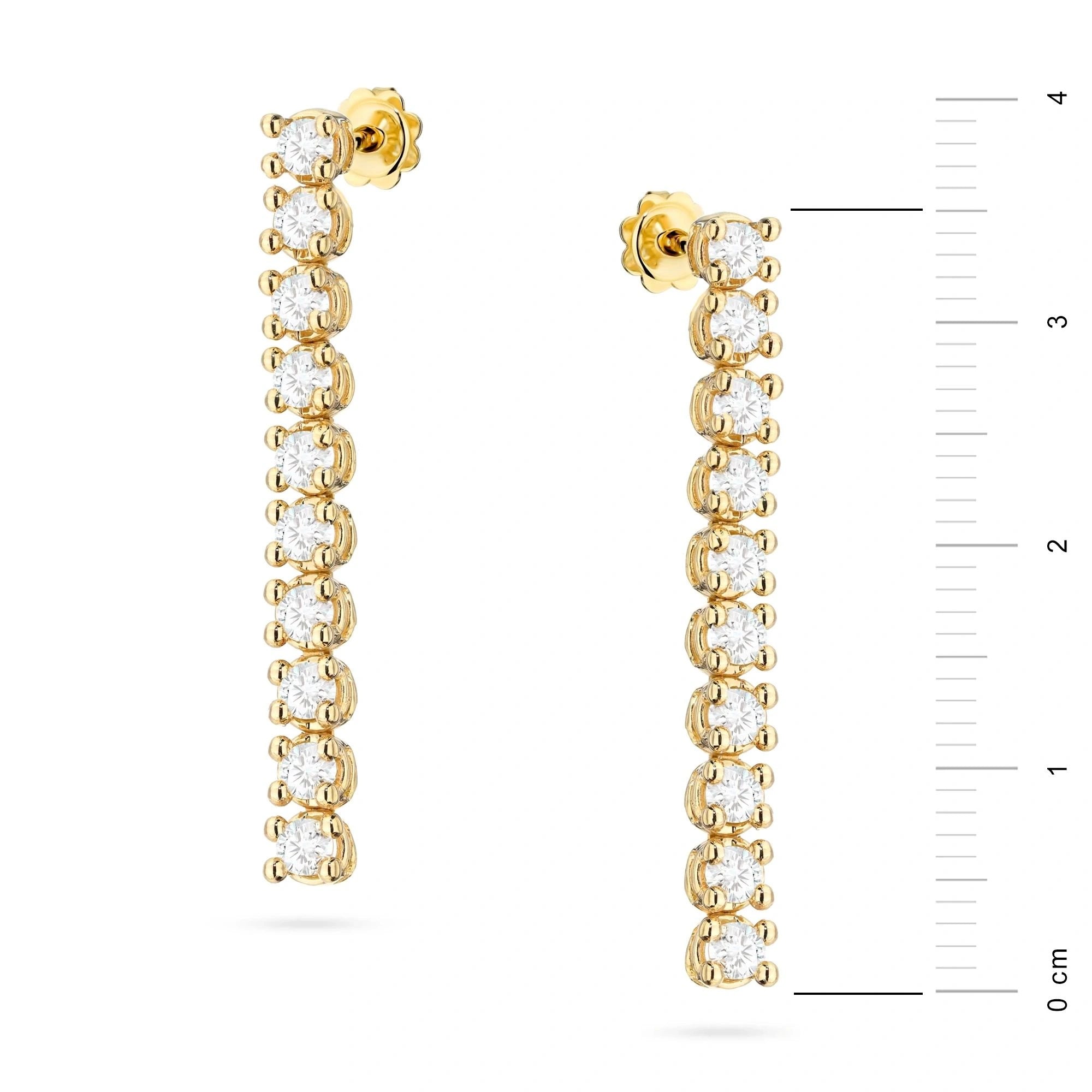 Pendientes Scintilla de oro con diamantes HPHT