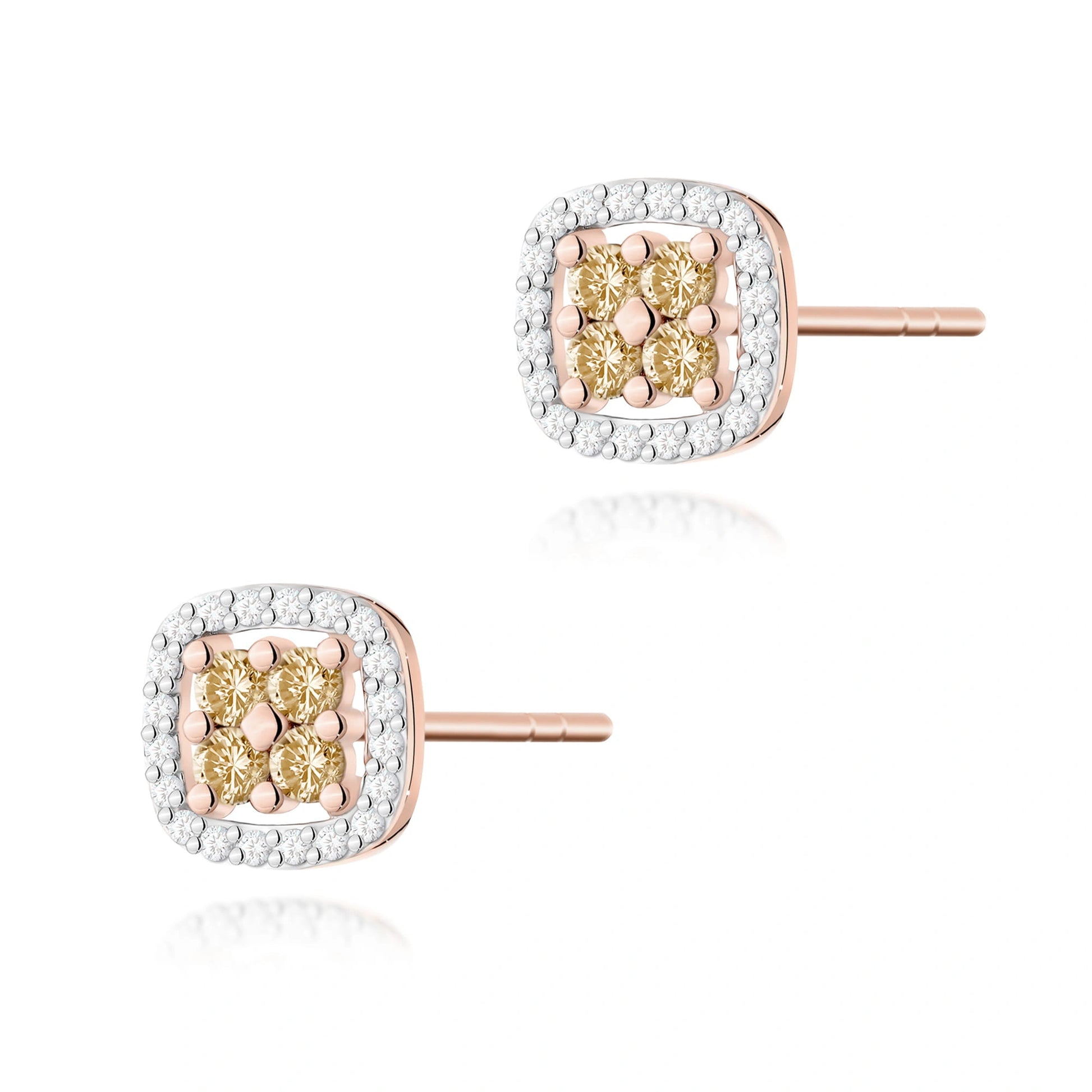 Orecchini in Oro con Diamanti Brown