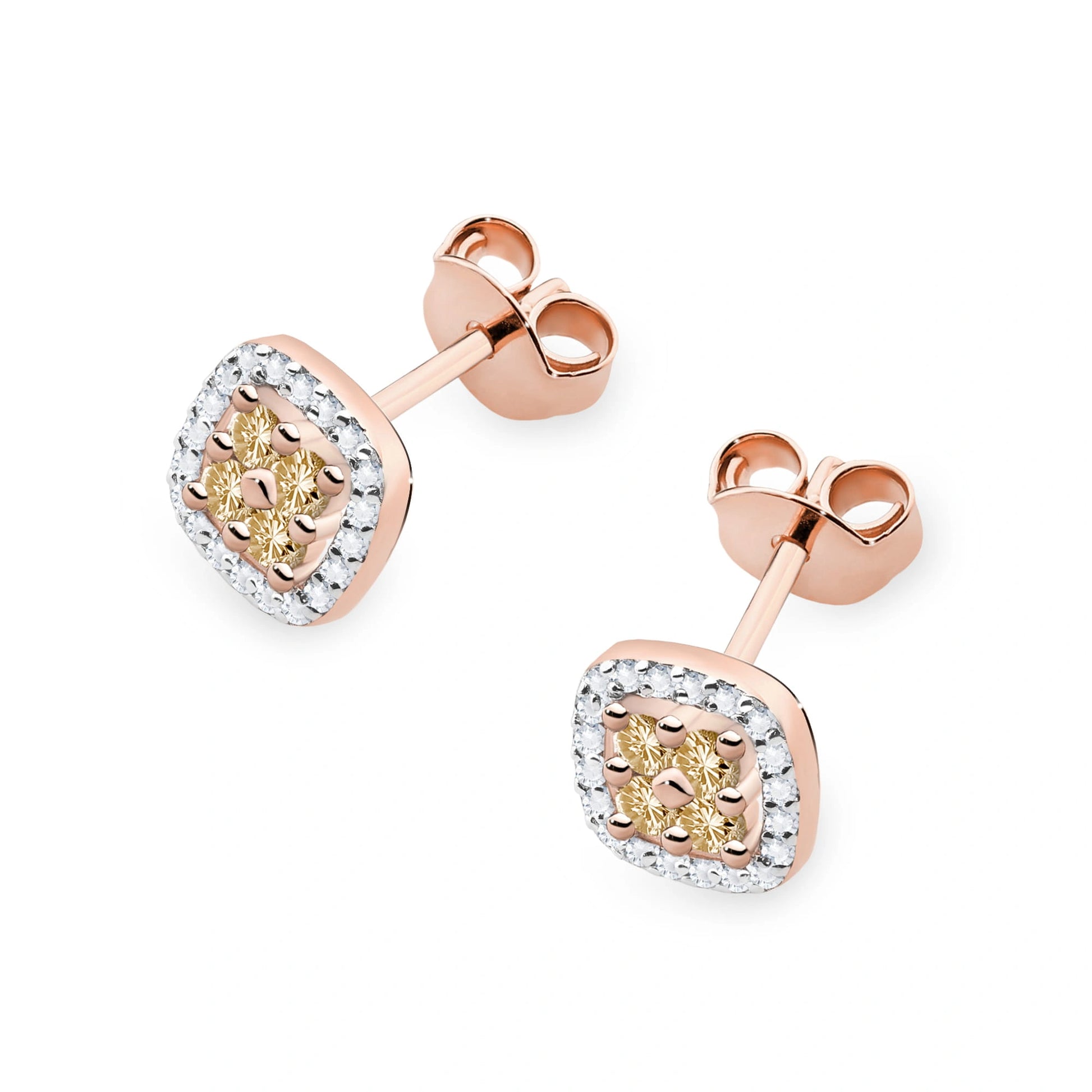 Orecchini in Oro con Diamanti Brown