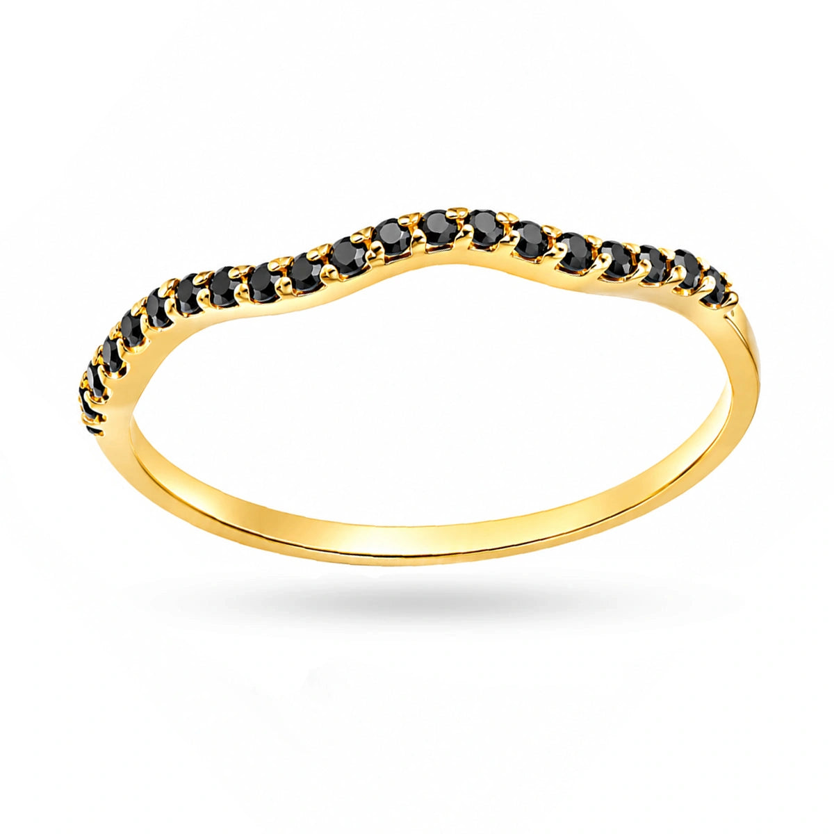 Anello Kendall in Oro e Cubic Zirconia Nero