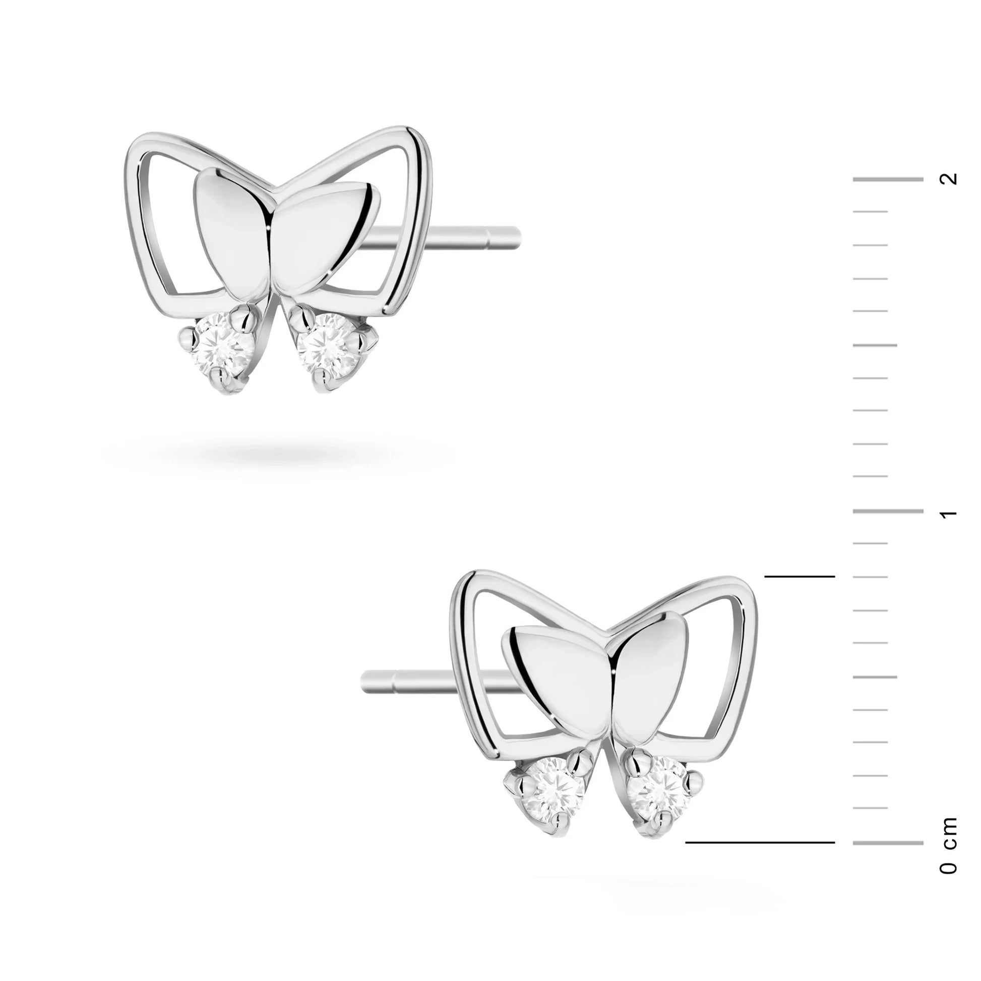 Orecchini Farfalla in Oro con Diamante