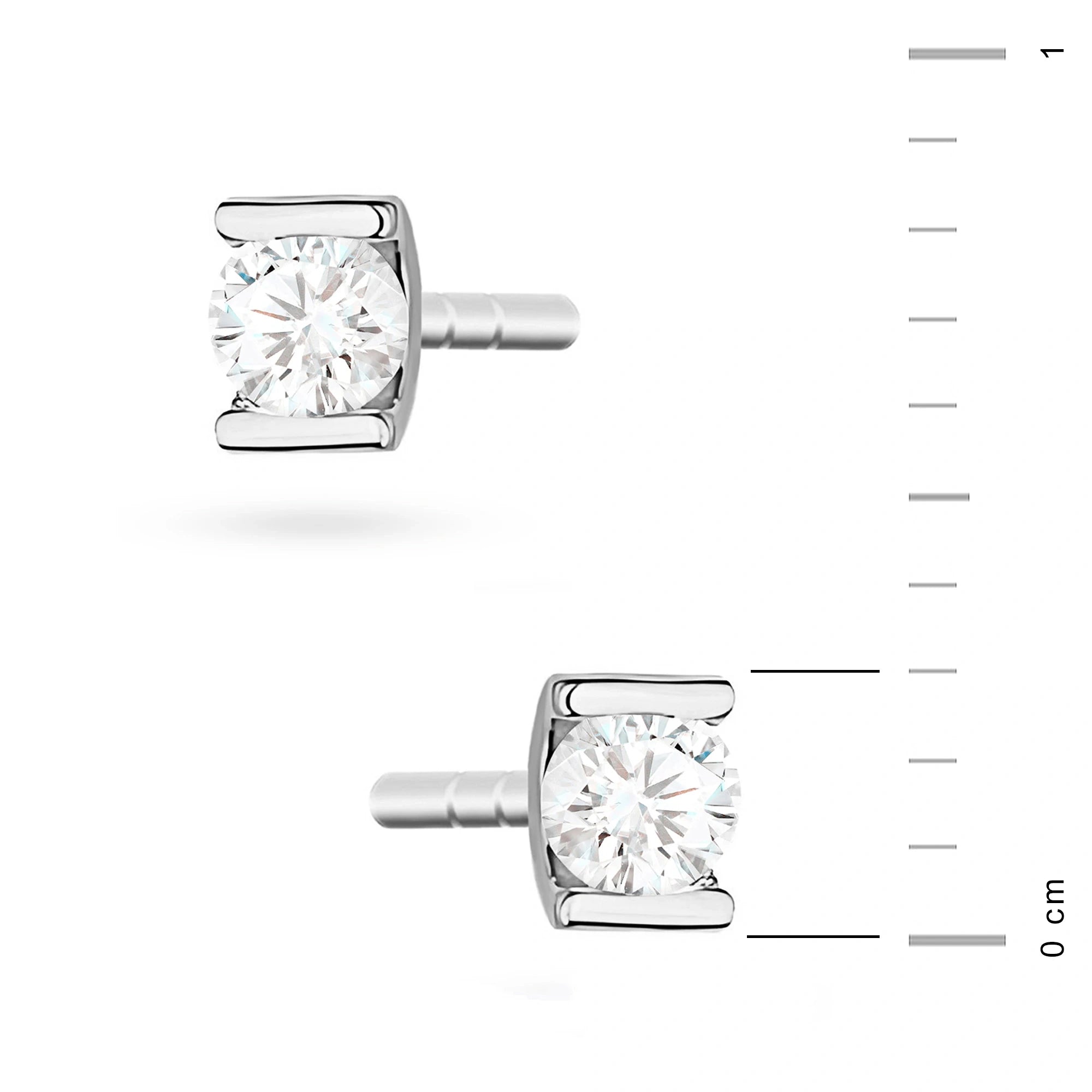 Pendientes esencia de oro con diamante