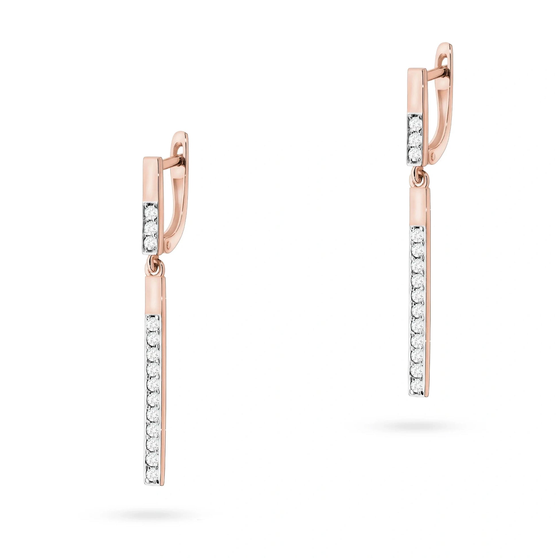 Match Drop Earrings in Gold and Diamonds