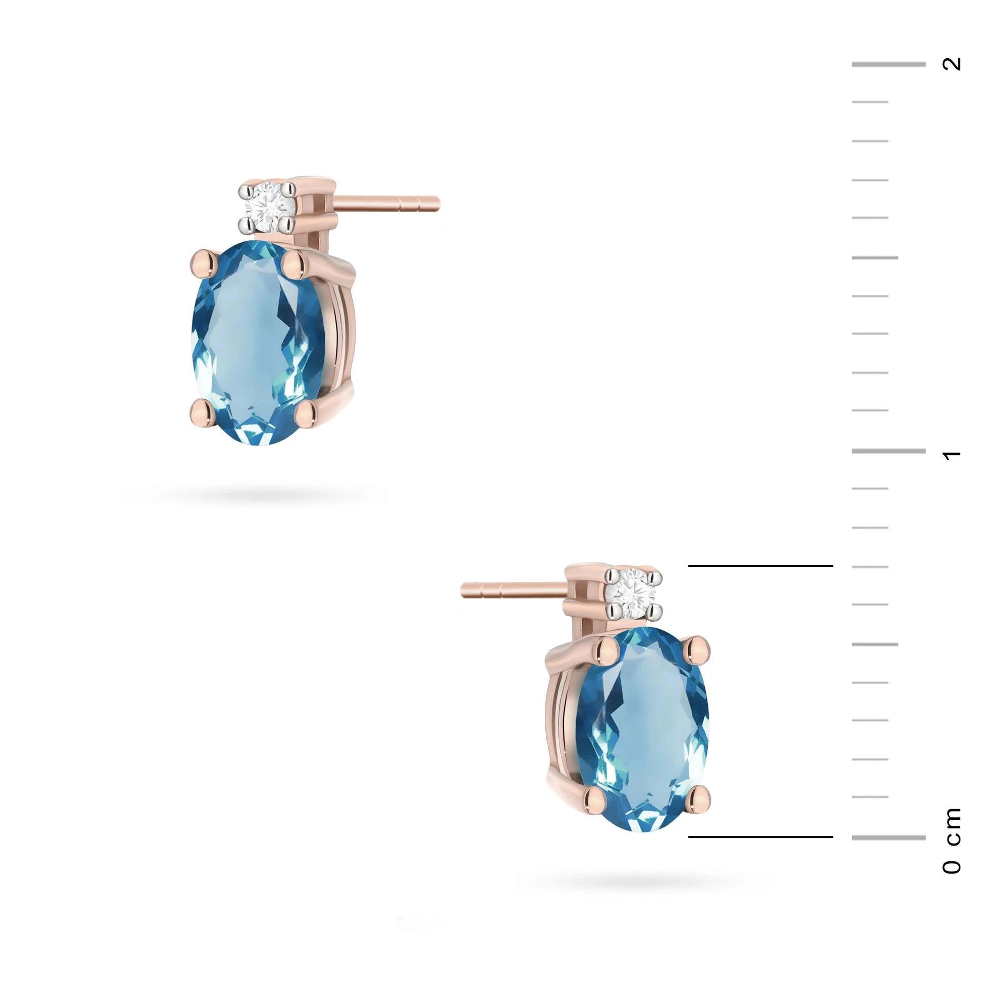 Ariel Earrings in Gold with 0.50ct Topaz and Diamonds