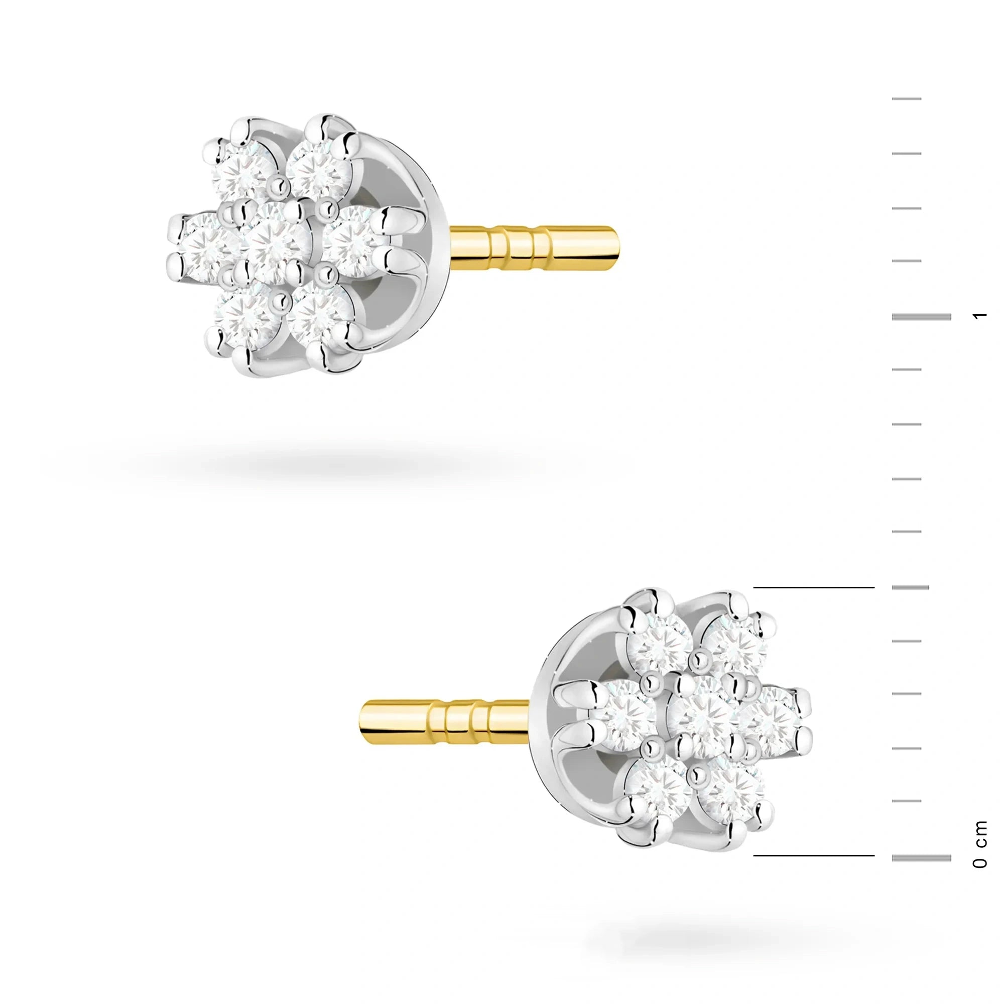 Pendientes Punto de Luz en Oro y Diamantes