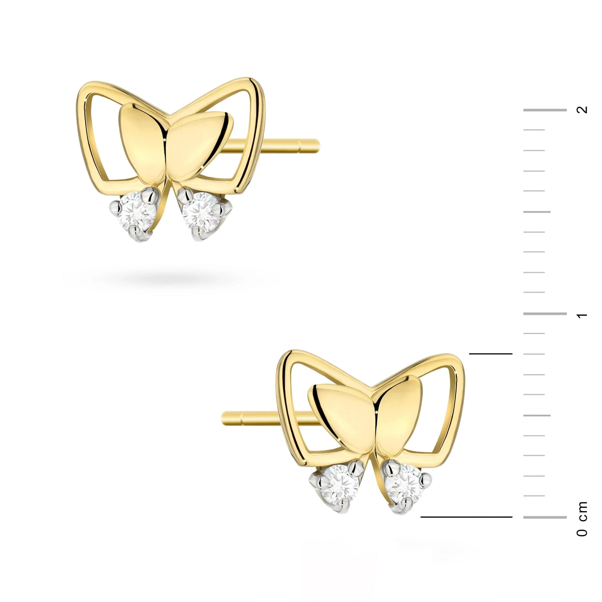 Orecchini Farfalla in Oro con Diamante