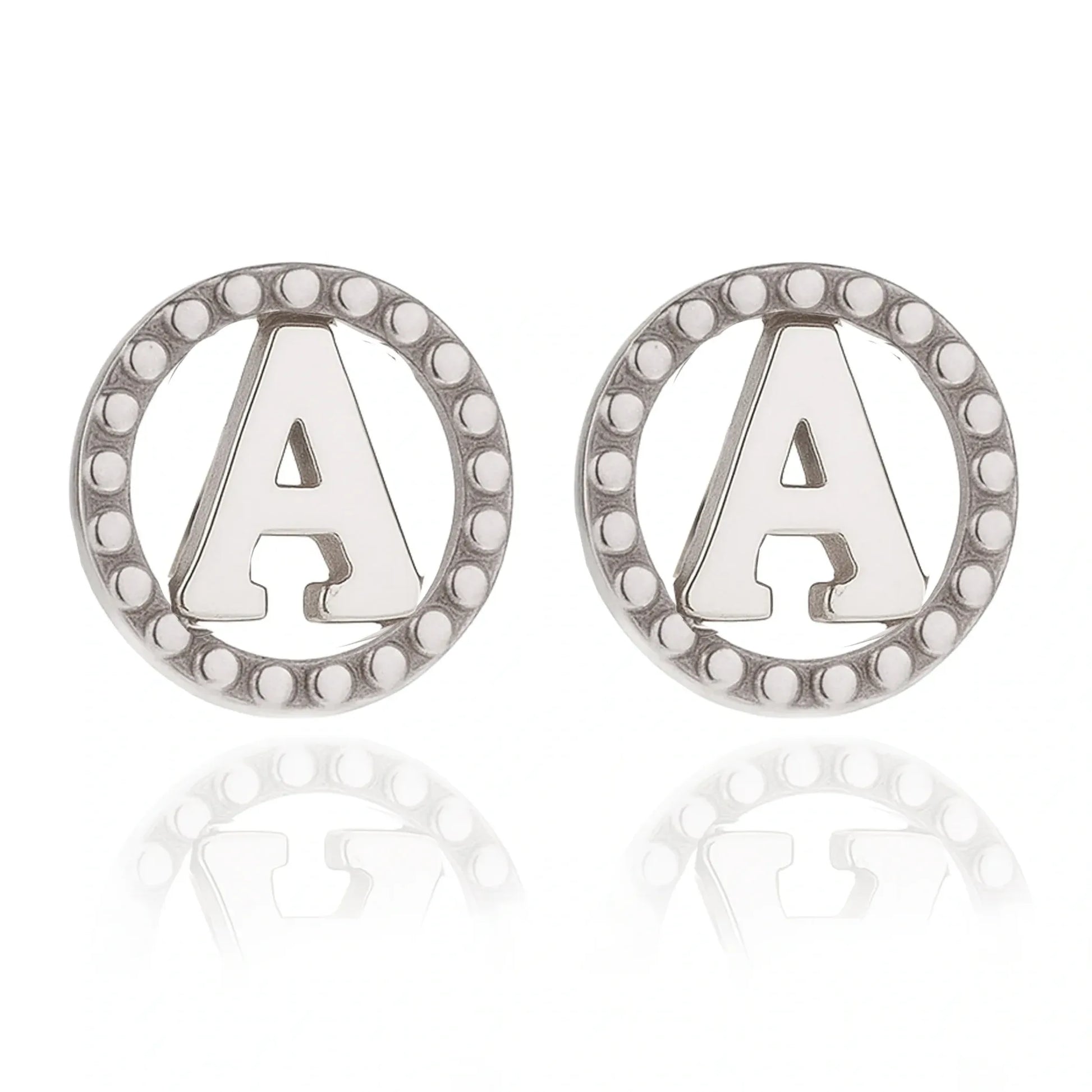 Earrings with Circled Letter