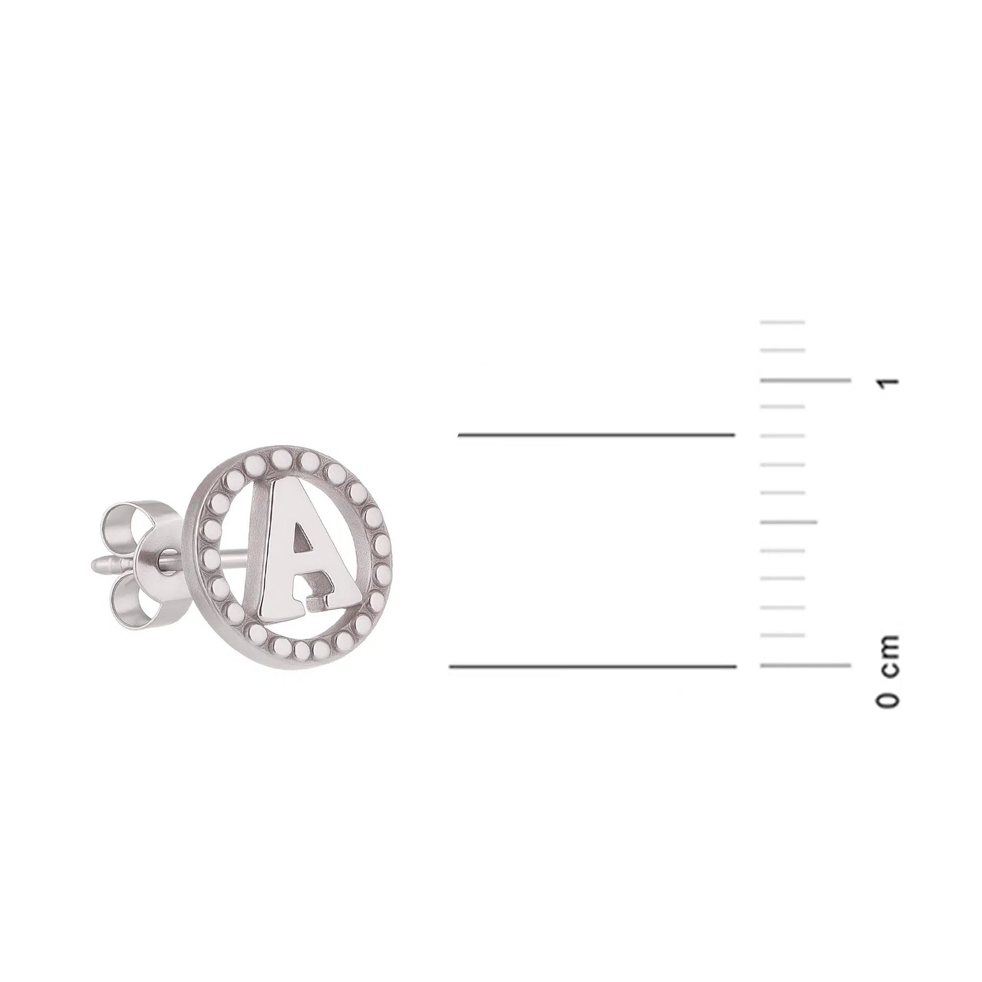 Earrings with Circled Letter