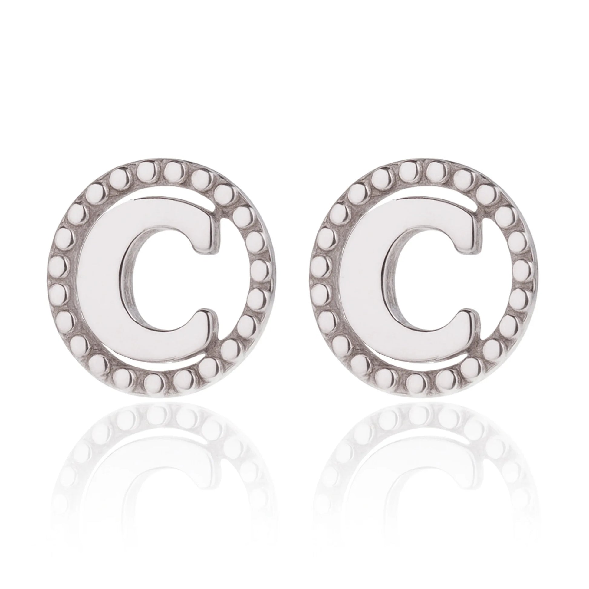Earrings with Circled Letter