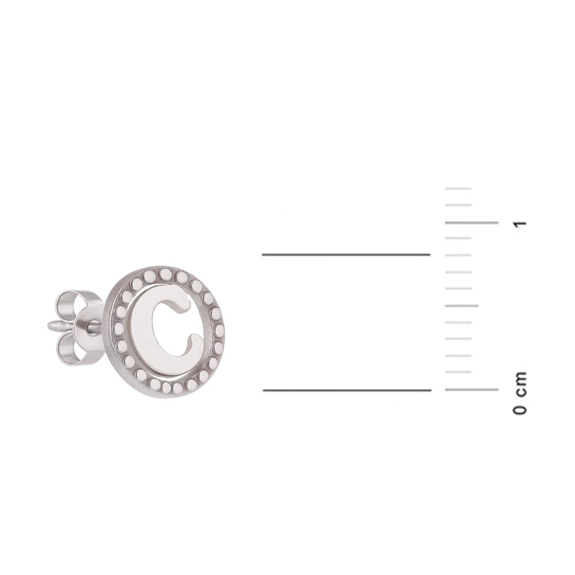 Earrings with Circled Letter