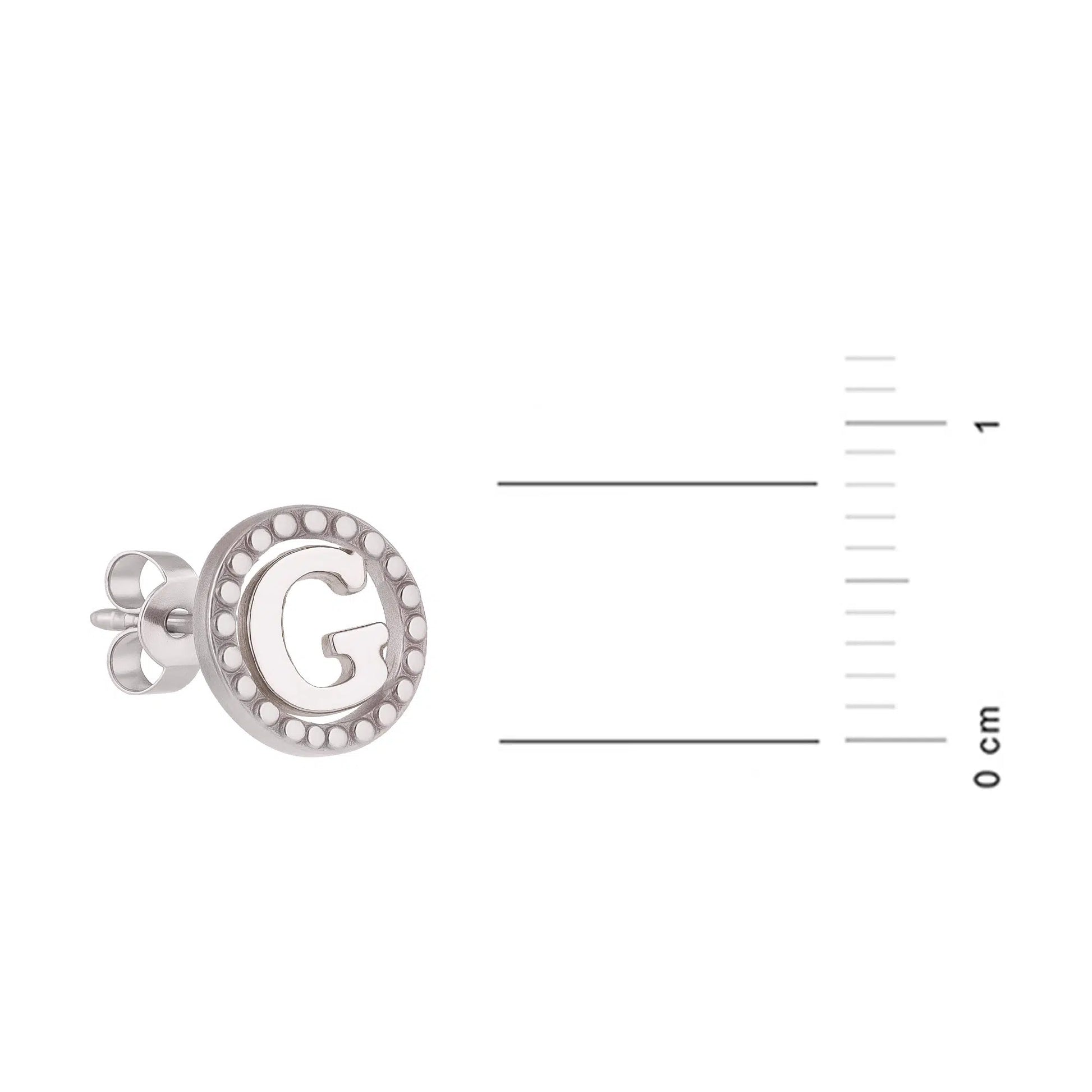 Earrings with Circled Letter