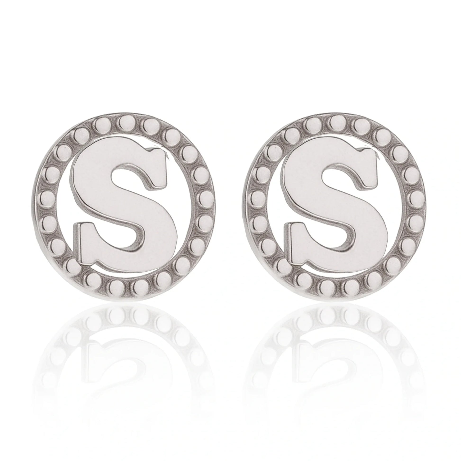 Earrings with Circled Letter
