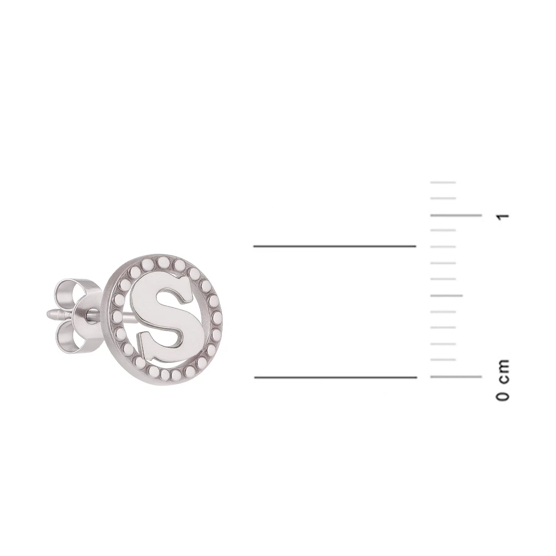 Earrings with Circled Letter