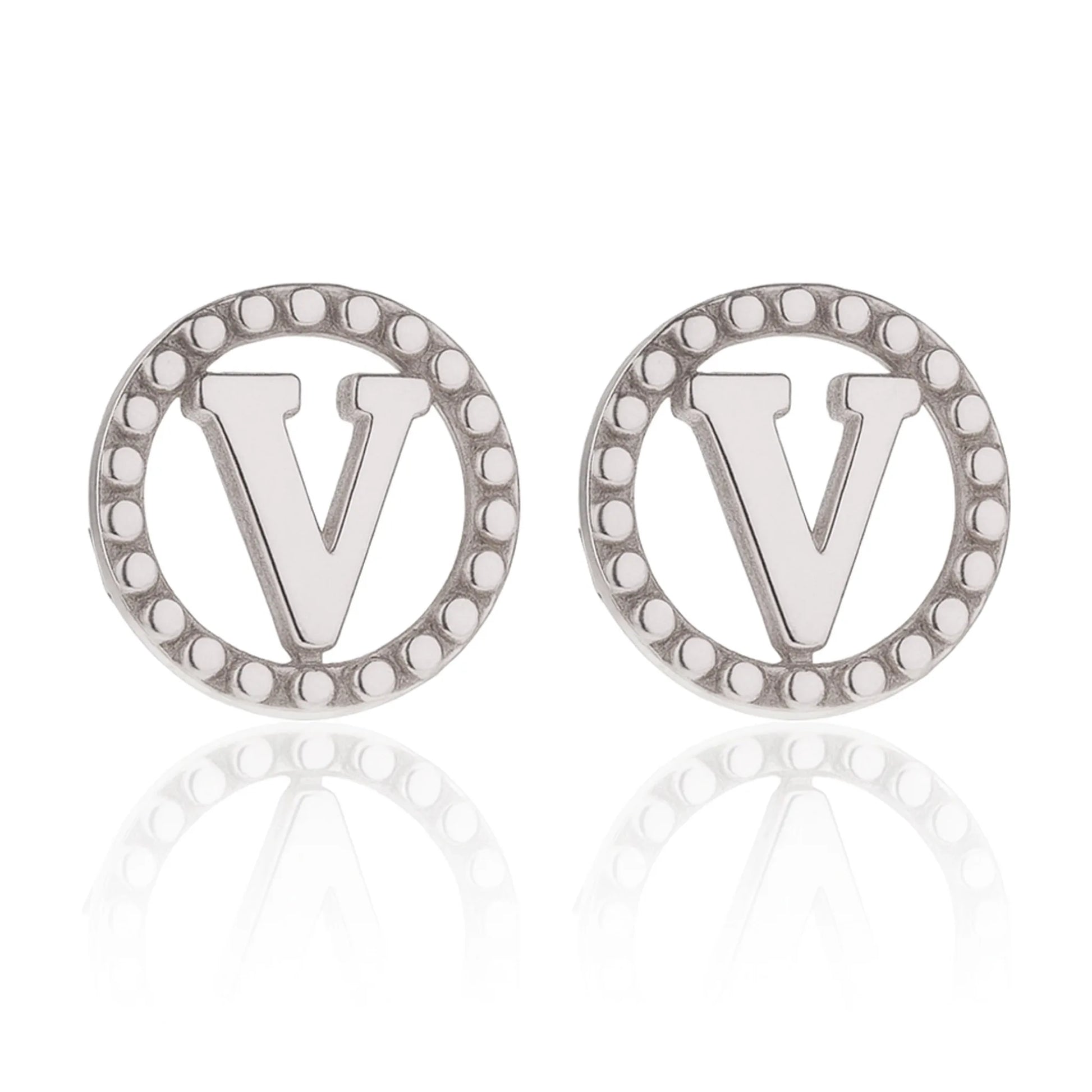 Earrings with Circled Letter