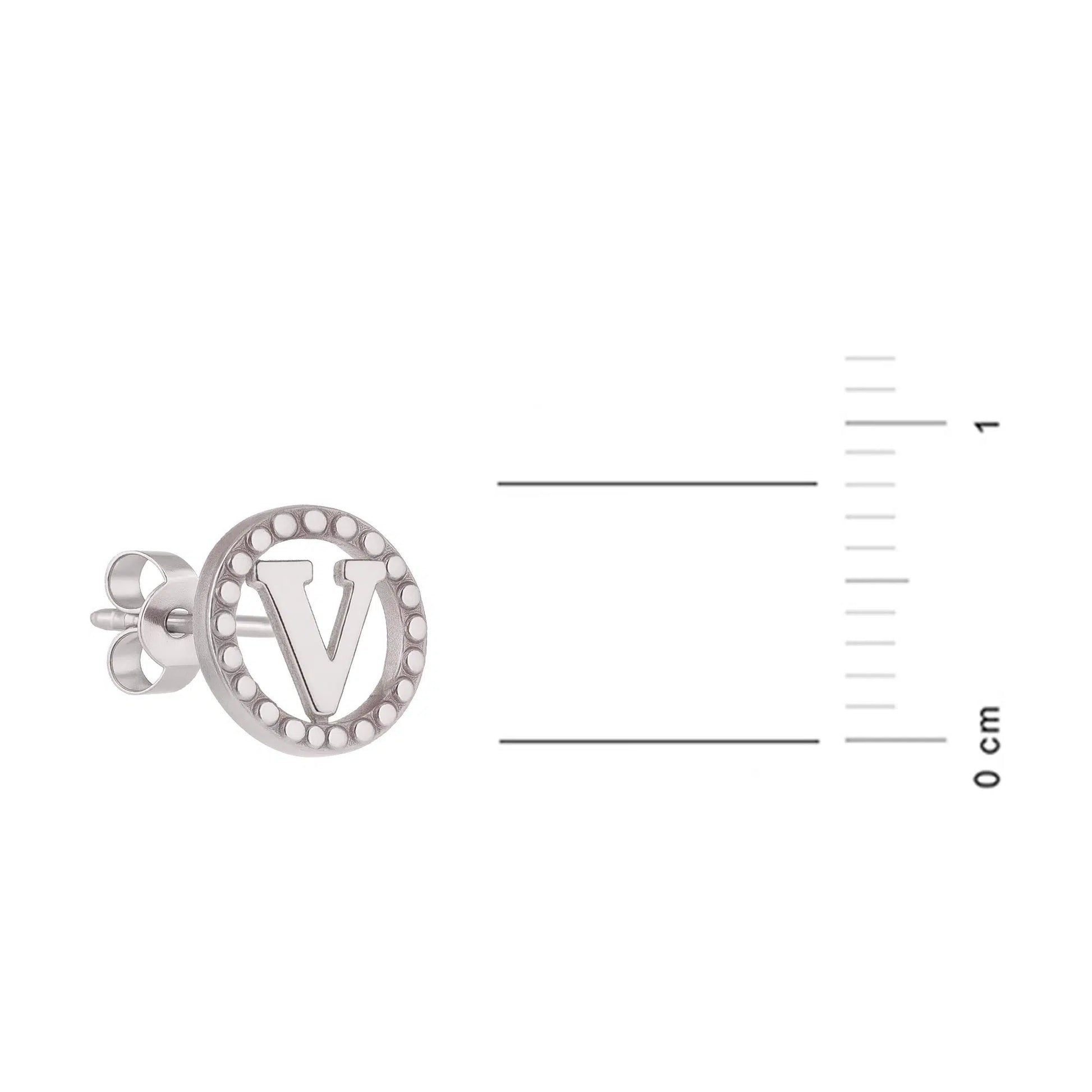 Earrings with Circled Letter