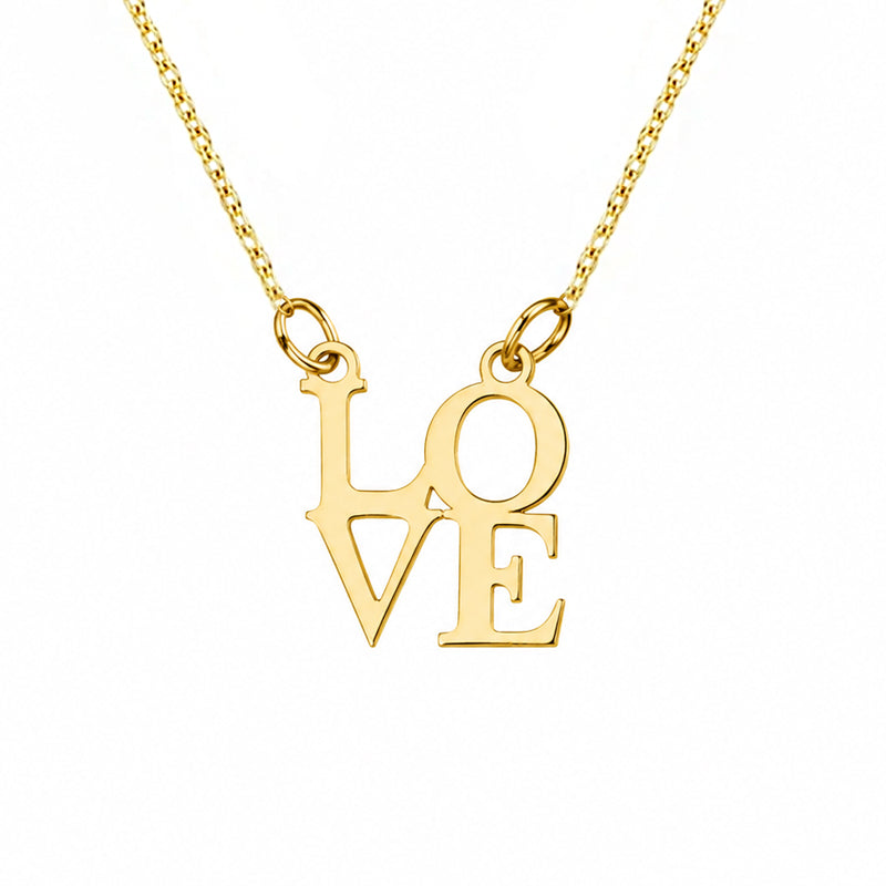 Halskette aus Gold Love