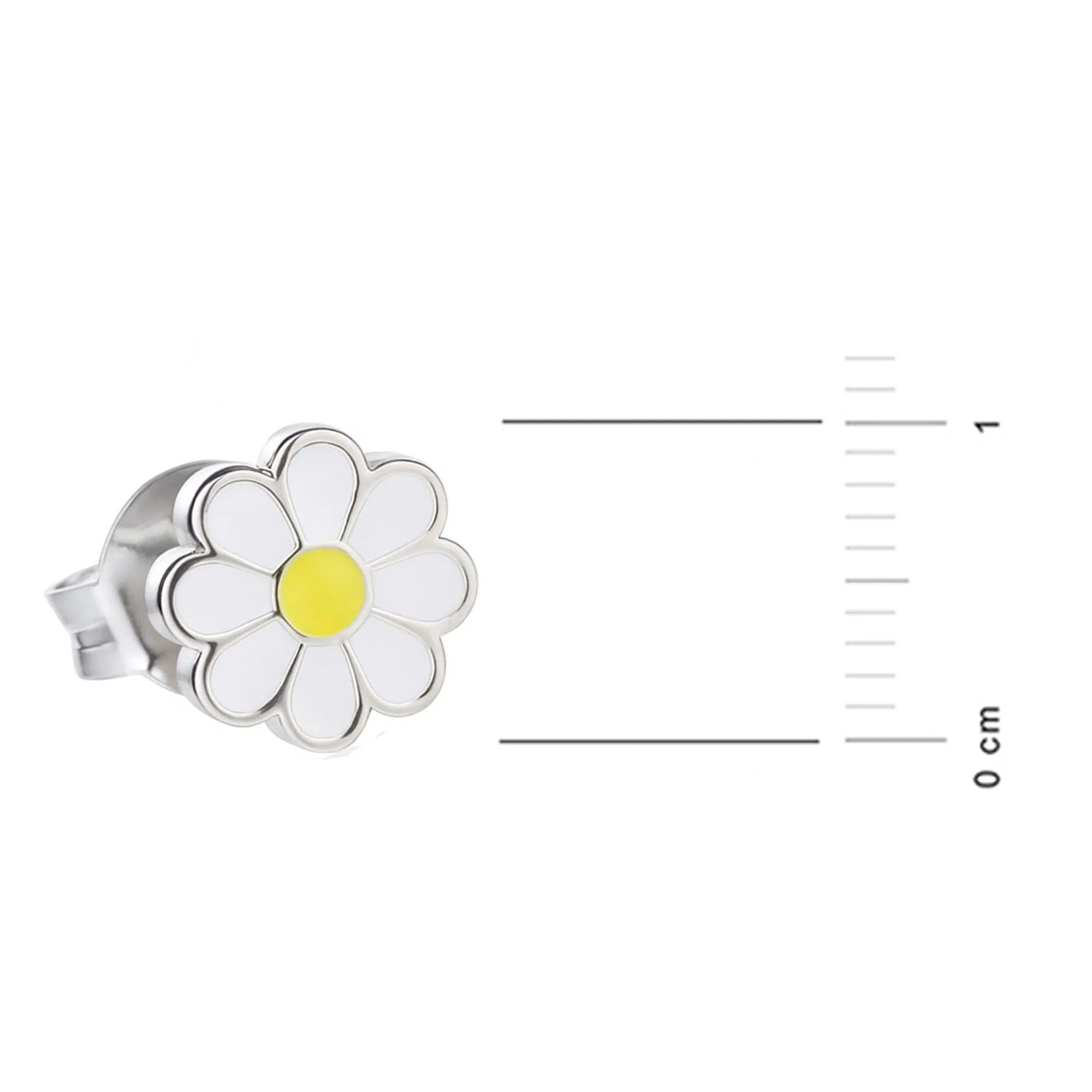 Boucles d'oreilles Clous avec Marguerite