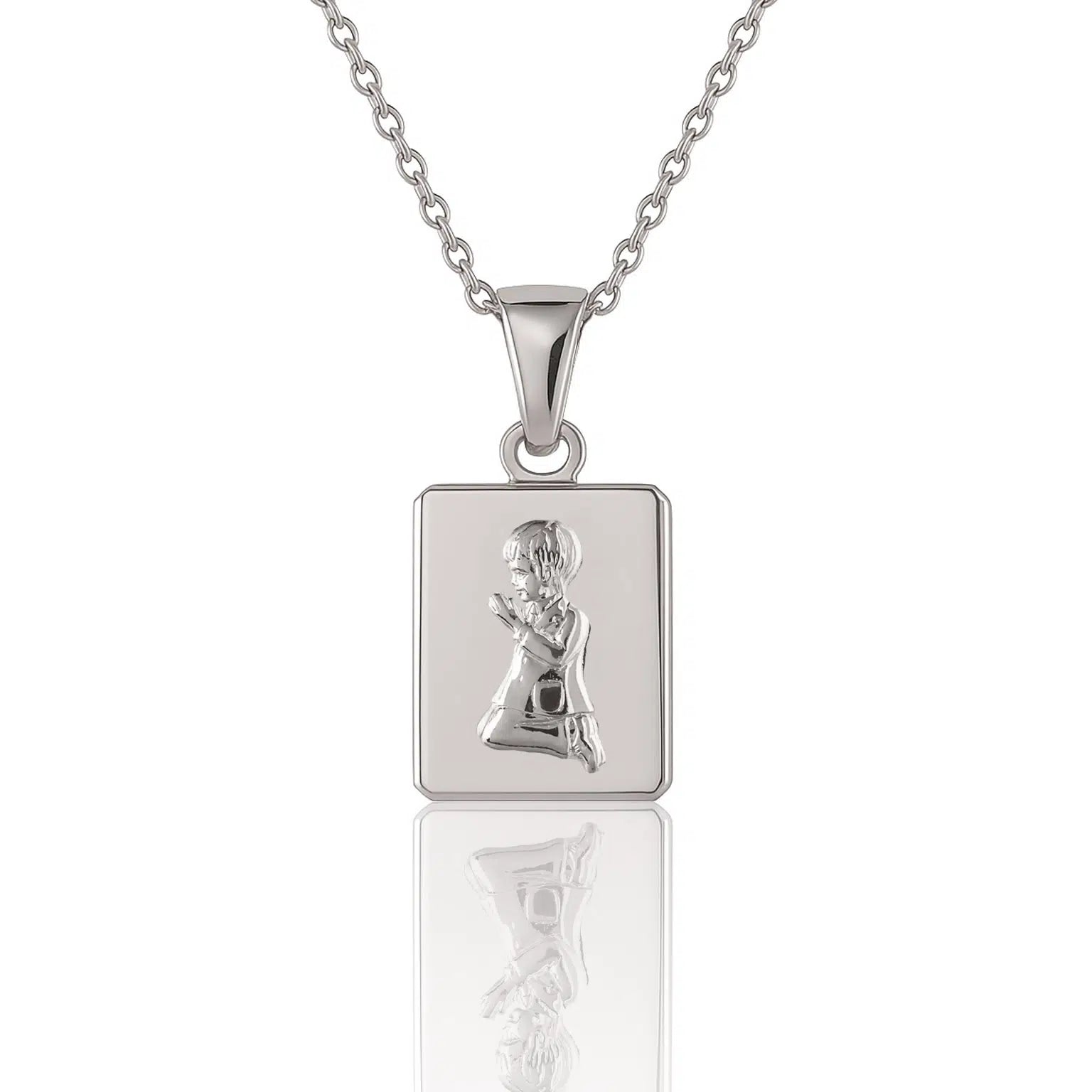 Collier pour Garçon avec Médaille Rectangulaire