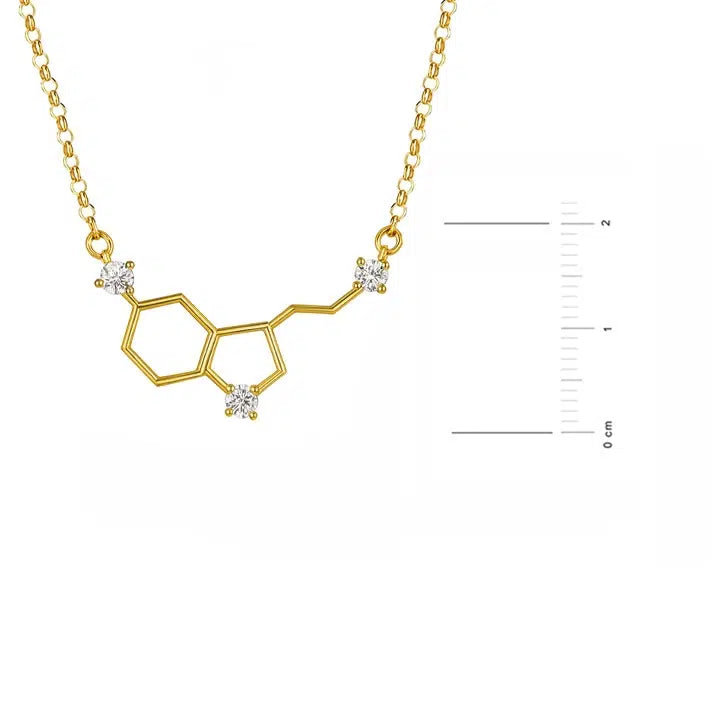 Collier molécule sérotonine blanche