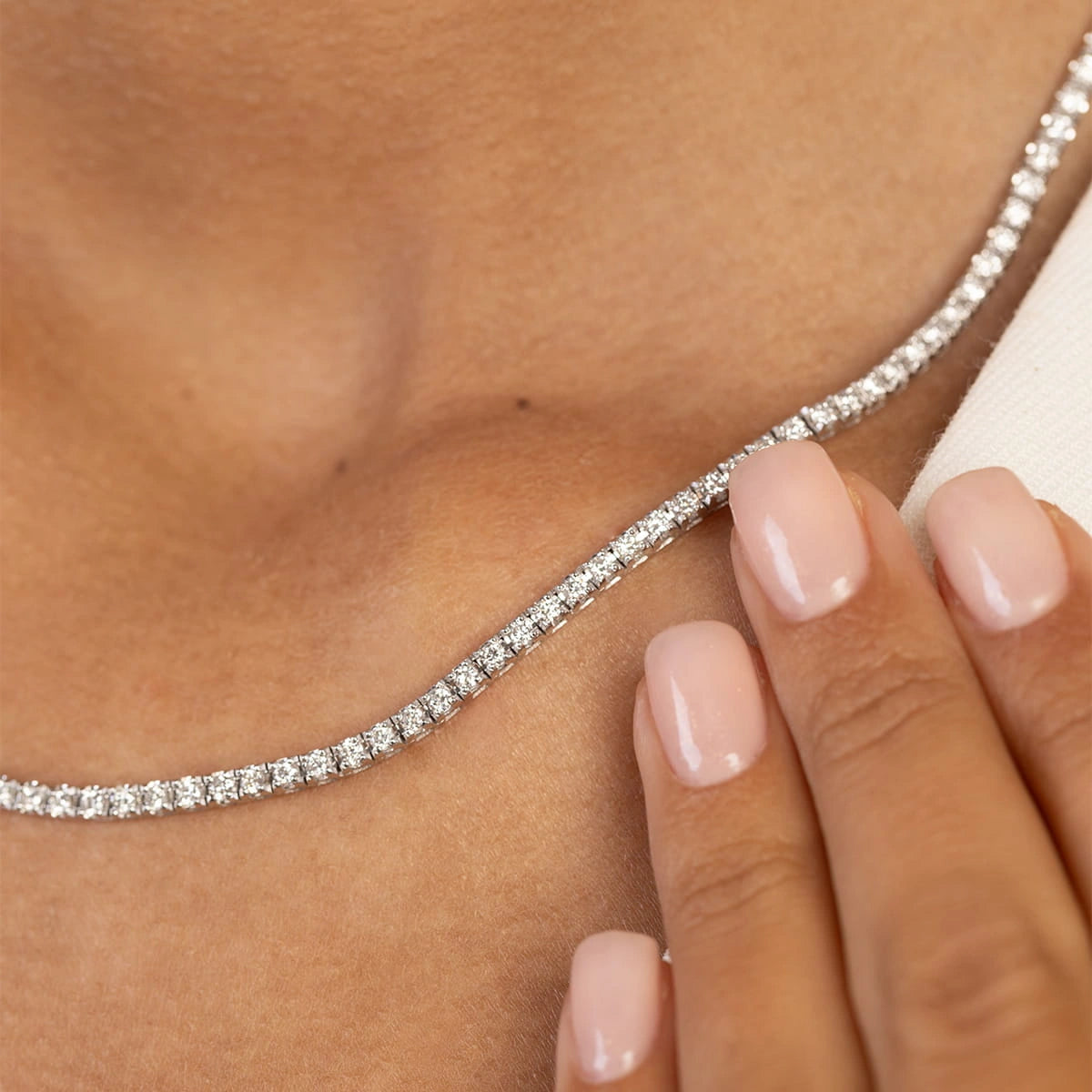 Collana Tennis in Oro con 169 Diamanti da Laboratorio Lab Grown