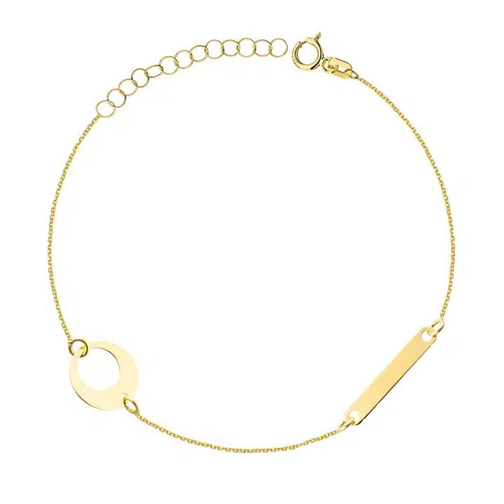 Bracciale in Oro con Cerchio Intagliato