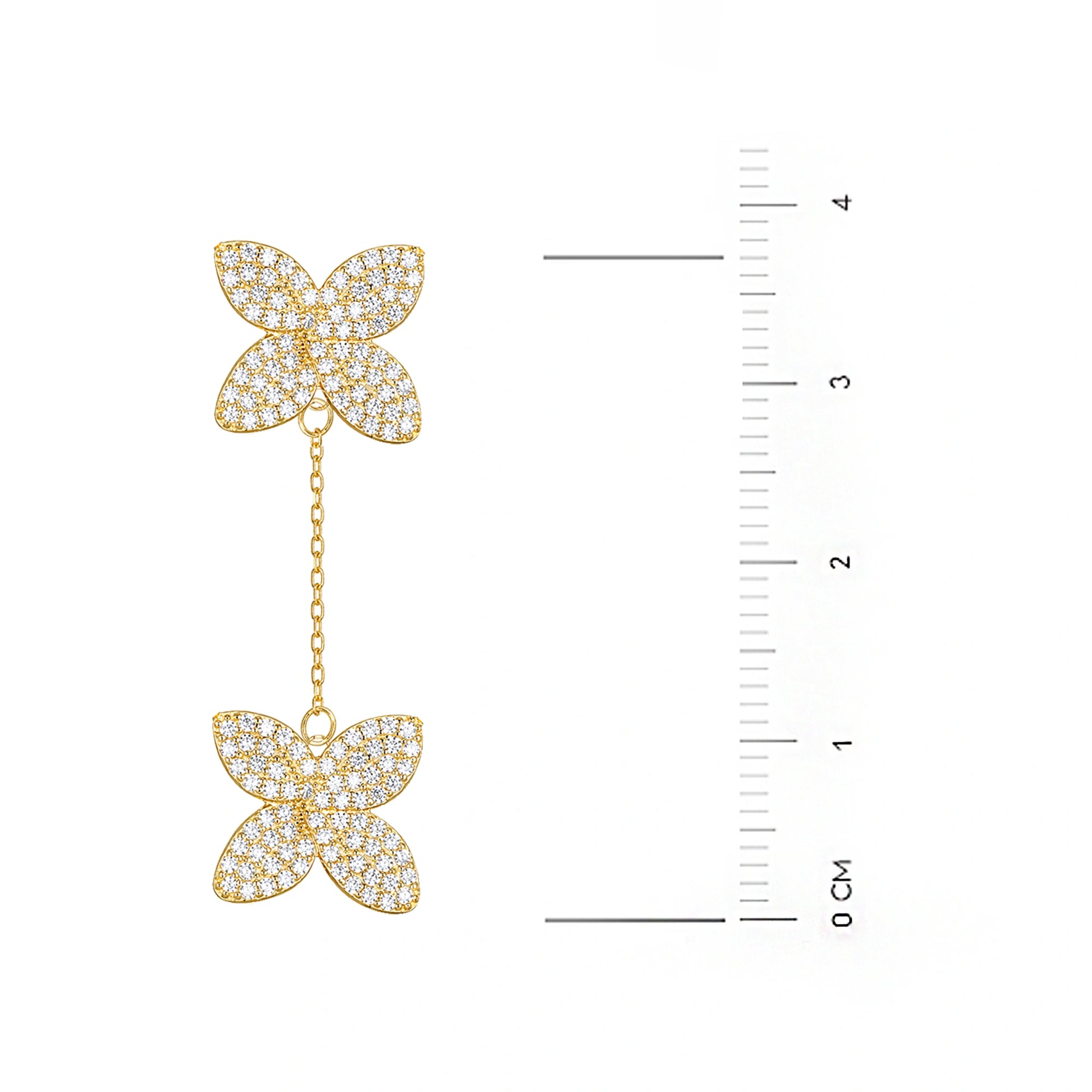 Orecchini Flora Argento con Zirconi