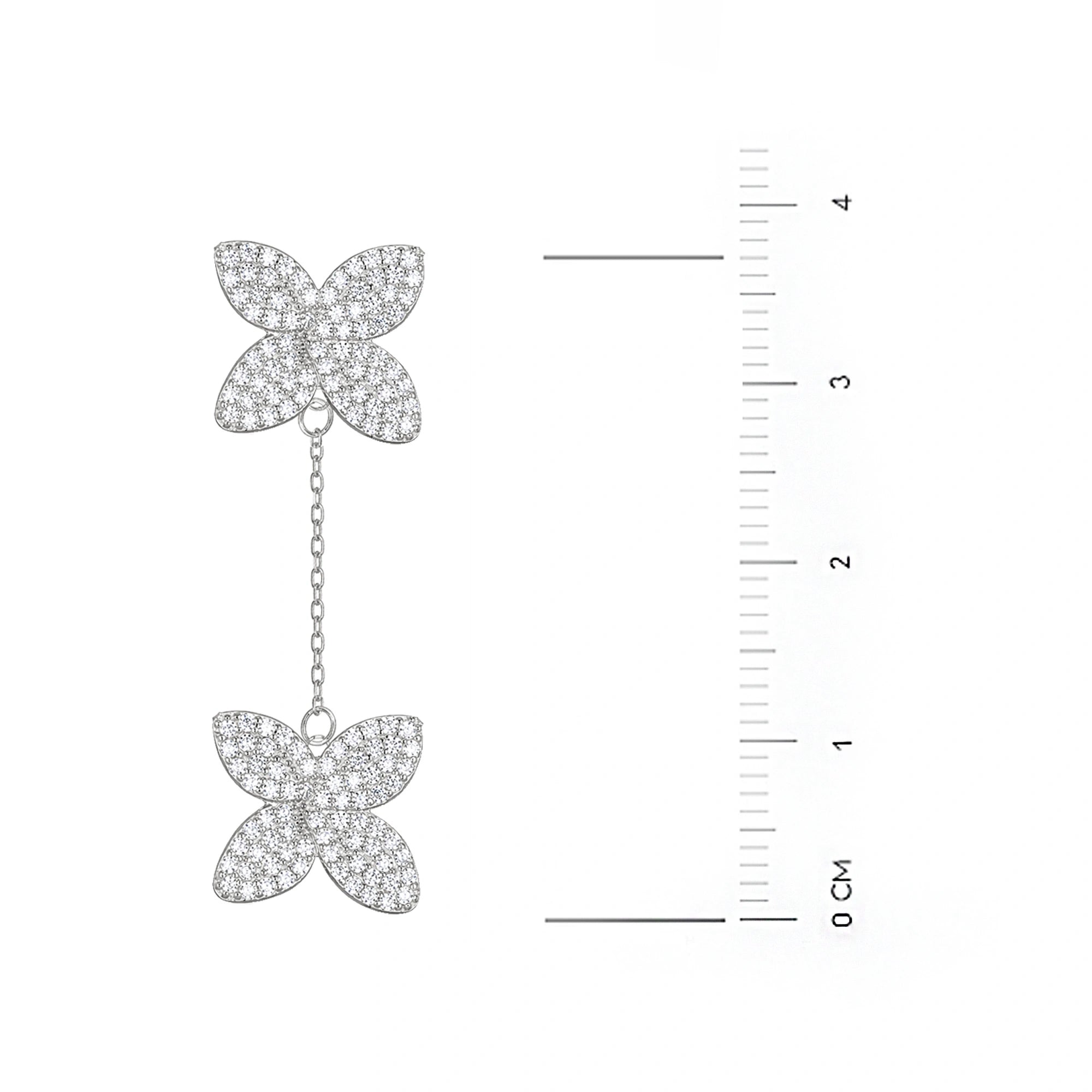 Orecchini Flora Argento con Zirconi