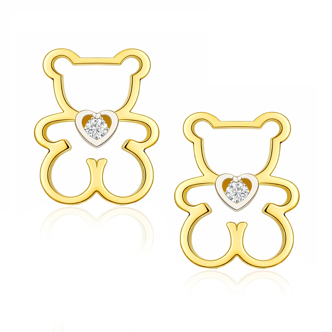 Orecchini in Oro Teddy con Zirconi