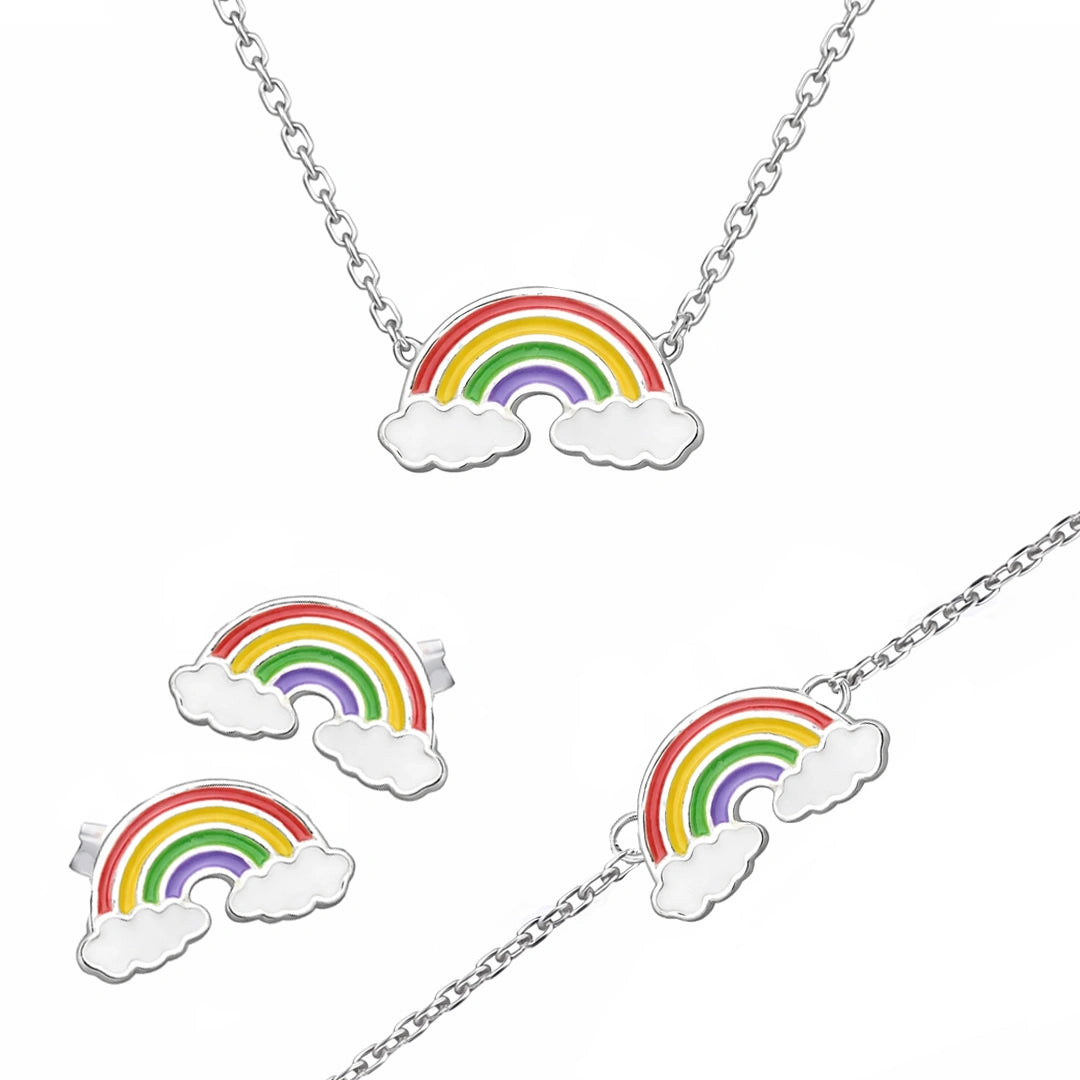 Parure con Arcobaleno e Nuvolette