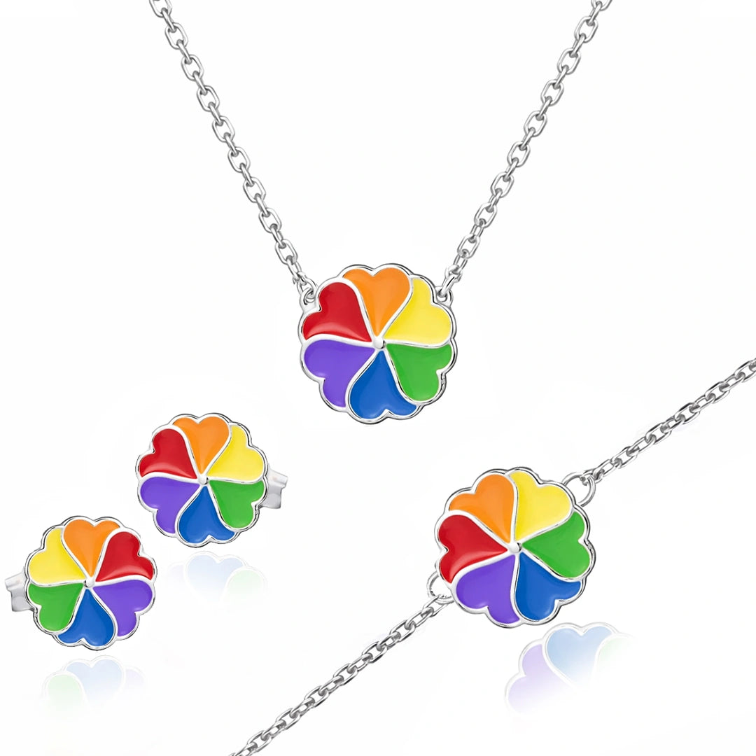 Parure con Fiore Arcobaleno
