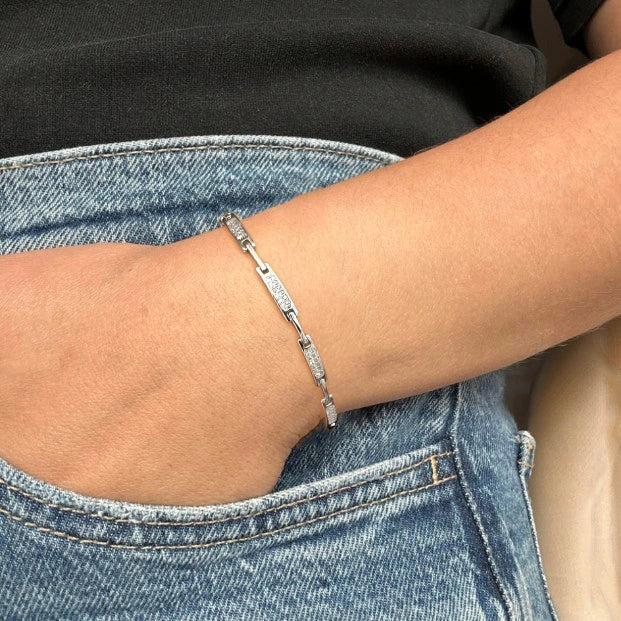 Adjustable Silver Tennis Bracelet