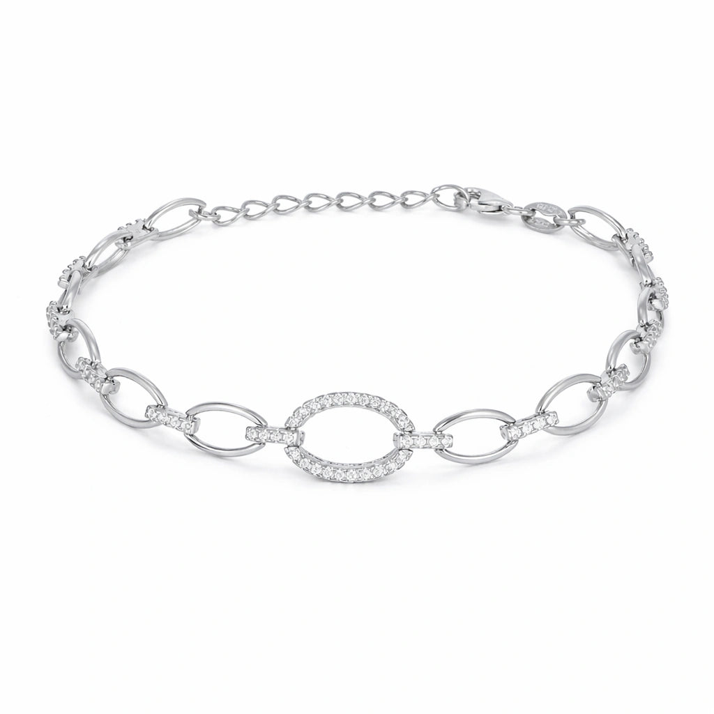 Silver Patterned Bracelet