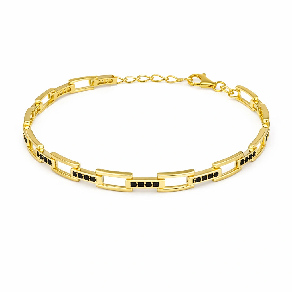 Vergoldetes Relive-Armband aus Silber