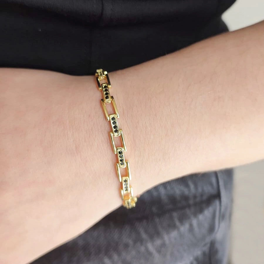 Vergoldetes Relive-Armband aus Silber