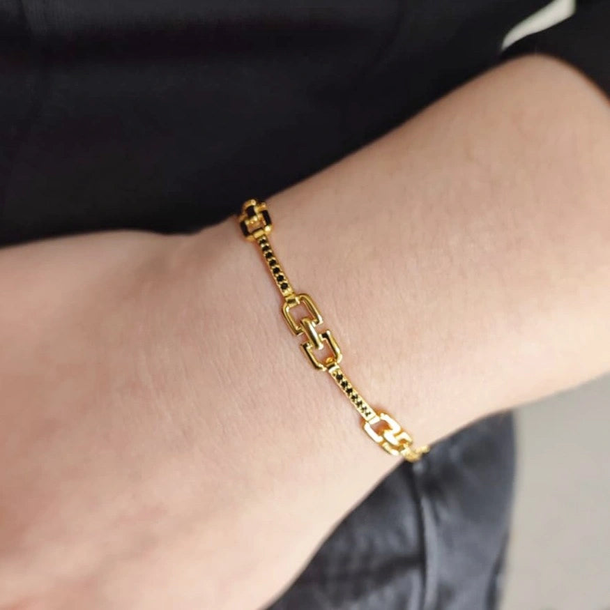 Pulsera de Plata Sailor Dorada