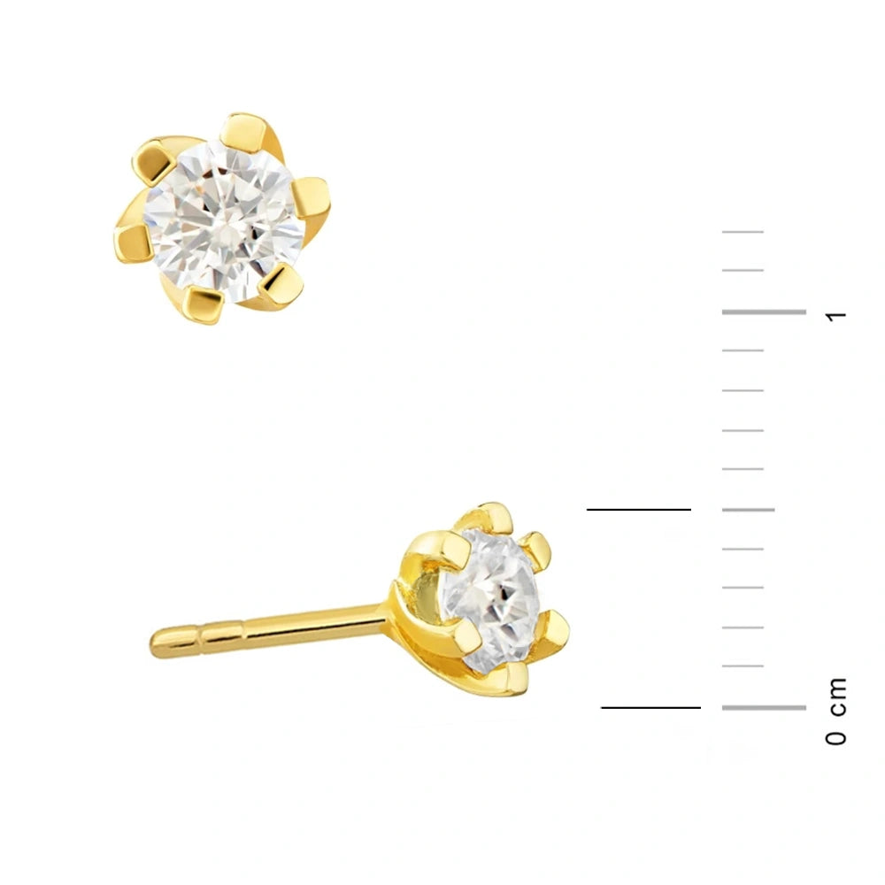 Orecchini in Oro con Tulipano e Zircone Kids Collection