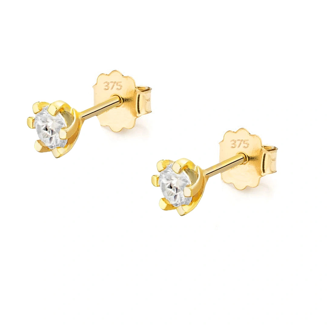 Gold-Ohrstecker mit Tulpe und Zirkon Kids Collection