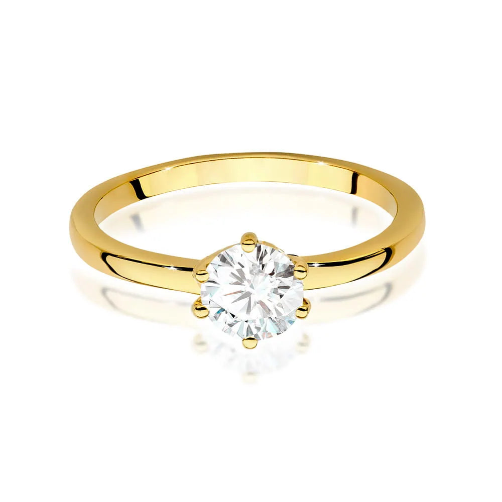 Anillo Solitario en Oro con Piedra Central de 0,70 Ct. 535