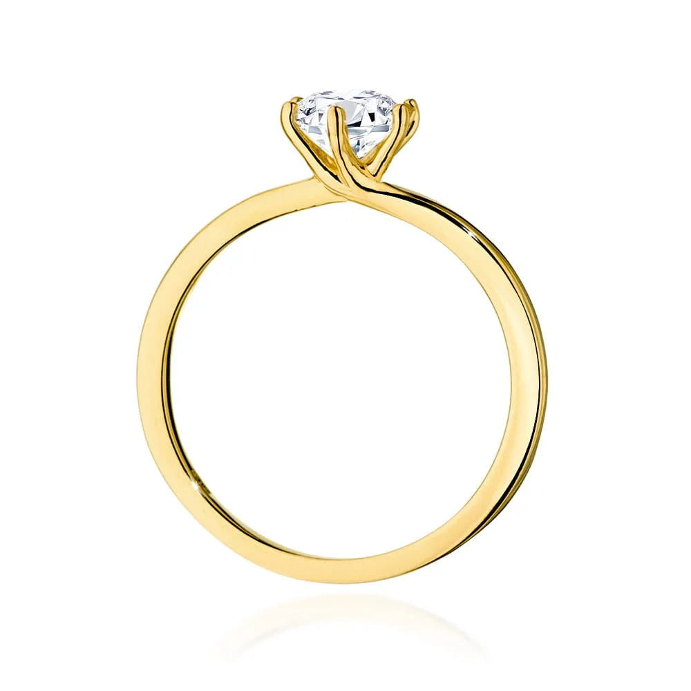 Anillo Solitario en Oro con Piedra Central de 0,70 Ct. 535