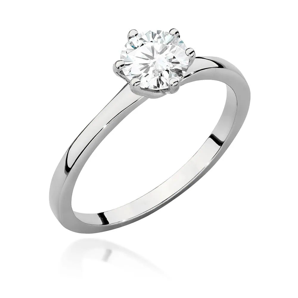 Anillo Solitario en Oro con Piedra Central de 0,70 Ct. 535