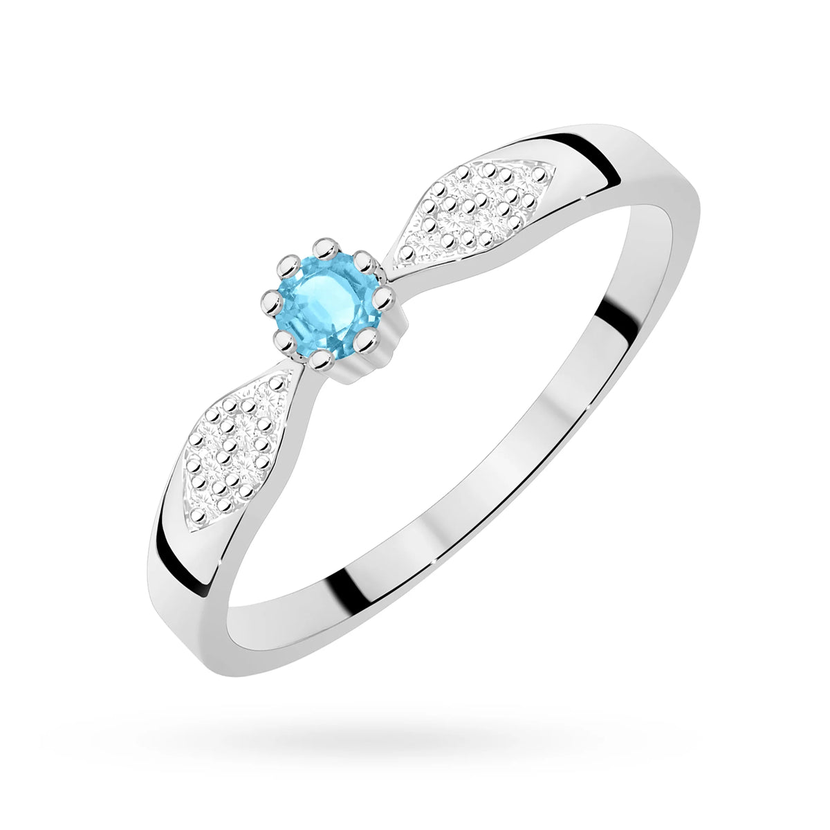Anillo Hope de oro con topacio y diamantes