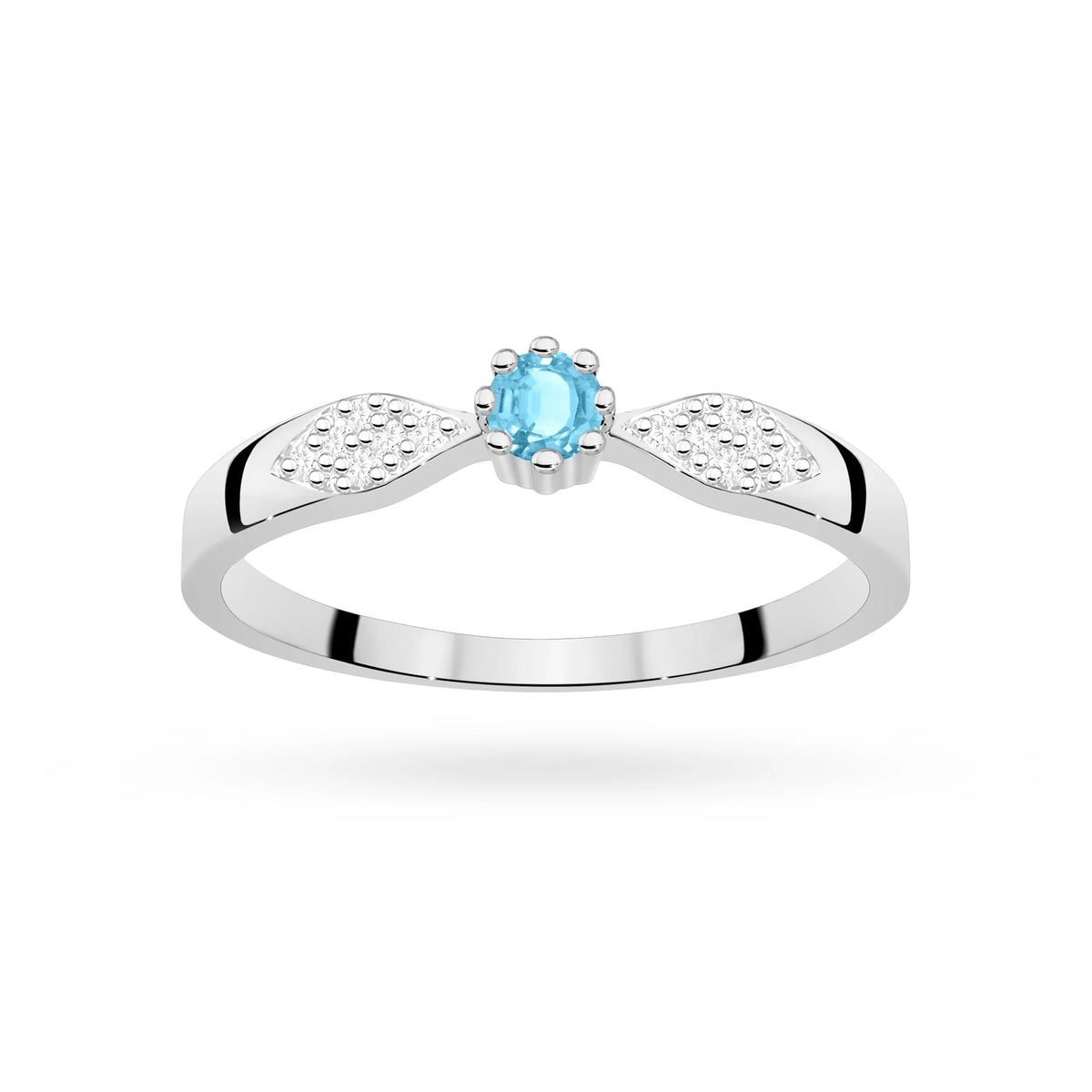 Anillo Hope de oro con topacio y diamantes