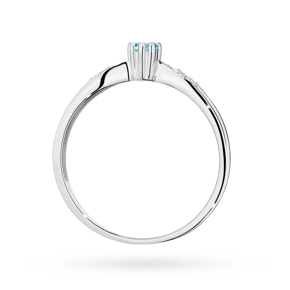 Anillo Hope de oro con topacio y diamantes