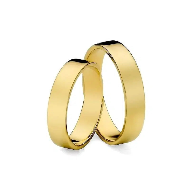 Eheringe Gelbgold Classic Flach 4 mm