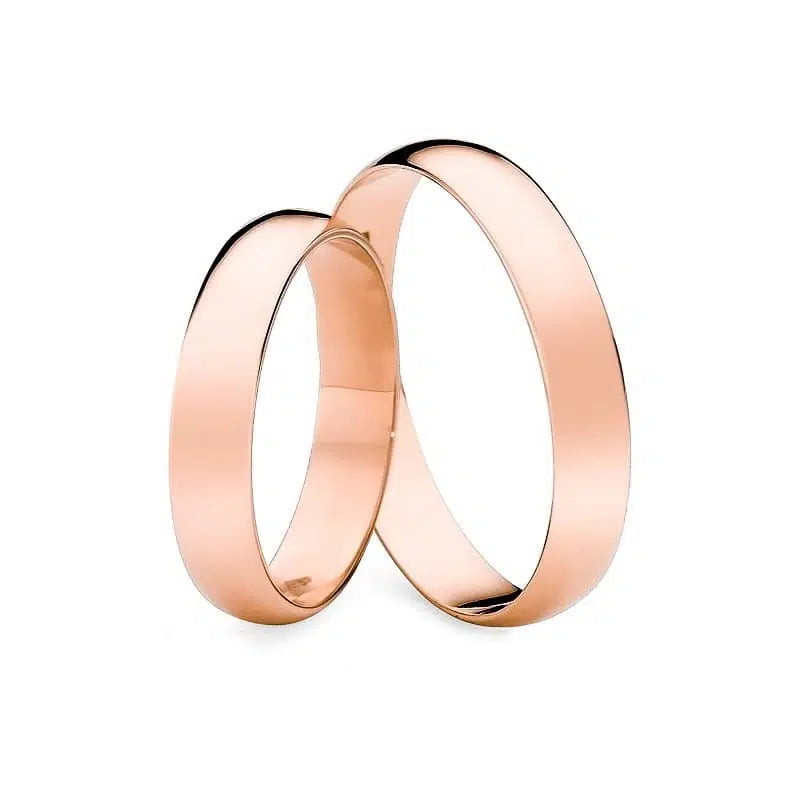 Eheringe Roségold Classic Halbrund 4 mm