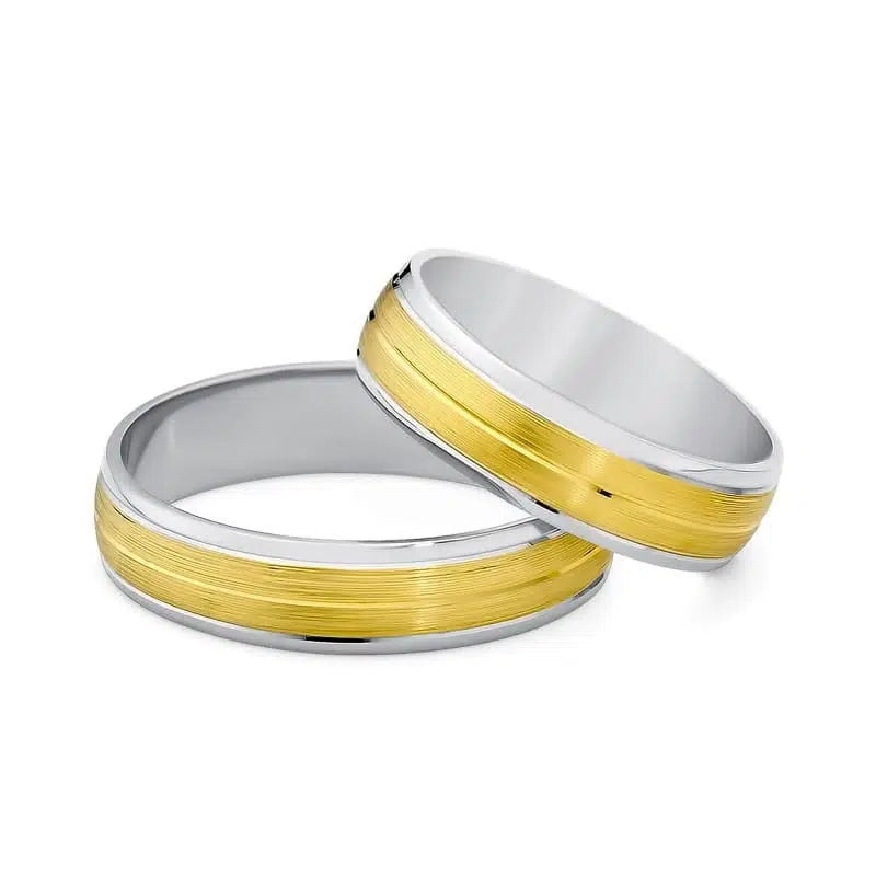 Fedi Nuziali Bicolore Oro Giallo e Bianco
