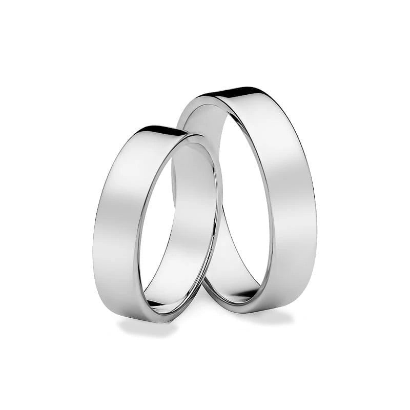 Fedi Nuziali Weißgold Bequeme Classic 5mm