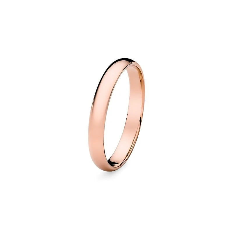 Single Semi-Circular Rose Gold Wedding Band