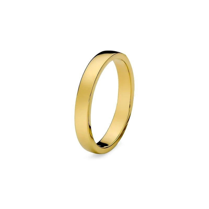 Single 3mm Yellow Gold Wedding Band